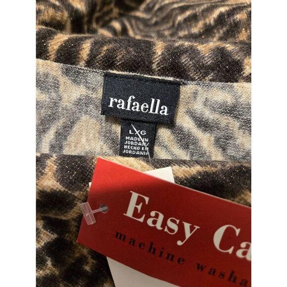 Rafaella Women's Size Large Leopard Print Blouse - Picture 3 of 9
